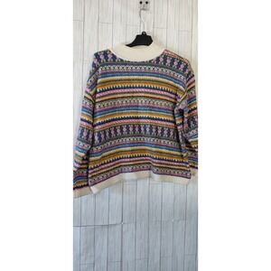 Talbots Sweater Womens Medium Multicolor Fair Isle Turtleneck Pullover Knit Cozy